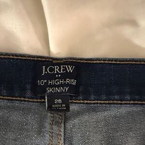 J. Crew High-Rise Skinny Jeans in Denim Blue